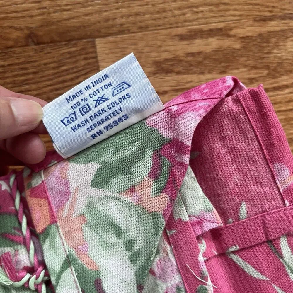 April Cornell Cottage Rose Tablecloth 60x120 Pink 12 Cloth Napkins 13 PC Floral